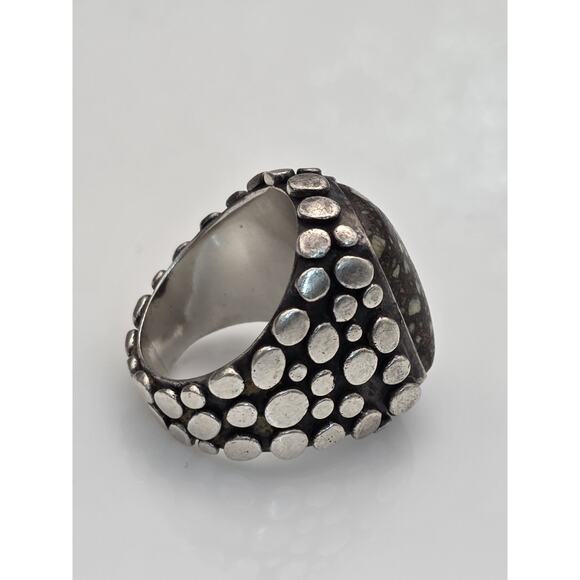 ECHO OF THE DREAMER STERLING SILVER 925 TURQUOISE RING SIZE 6.5 - Picture 9 of 15